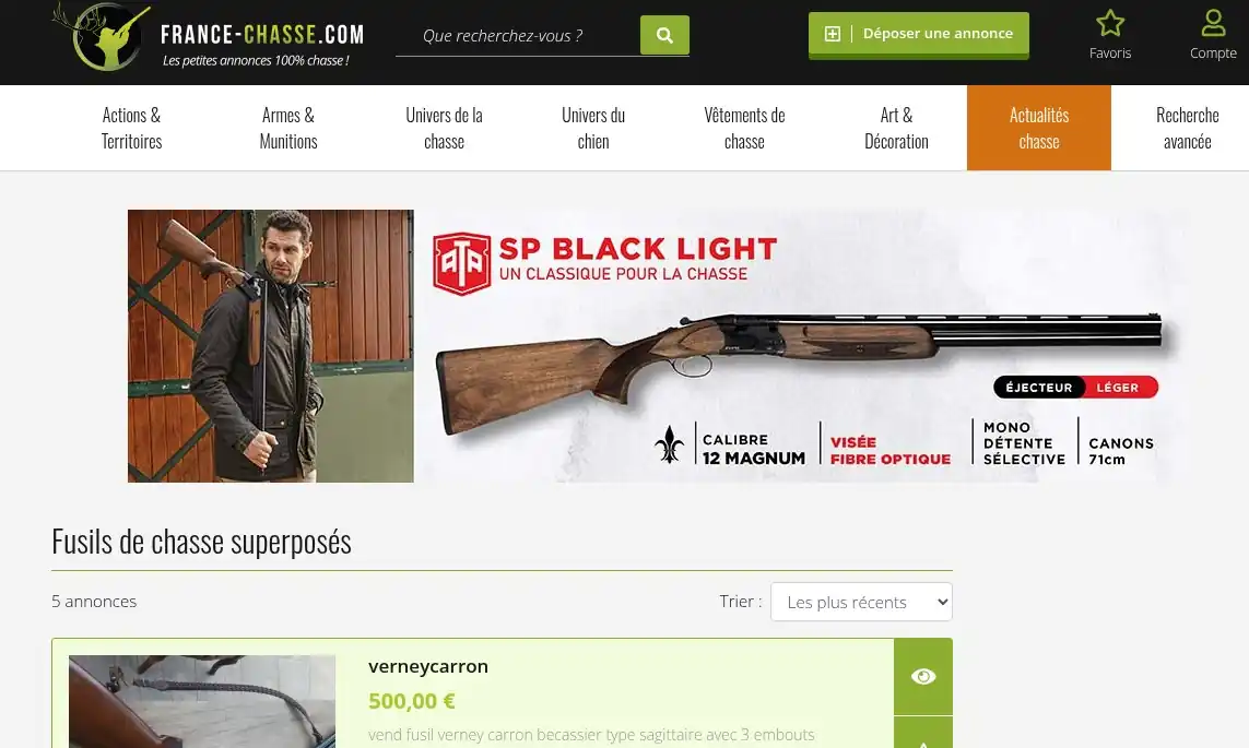 les fusils superposés