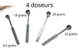 Doseurs poudre noire (x4)